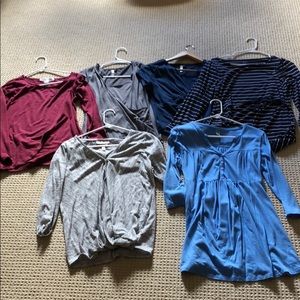Bundle of 6 nursing blouses/tops